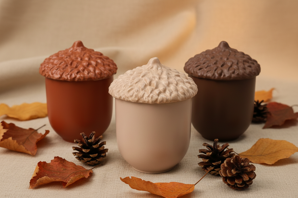 Acorn candles — autumn lifestyle