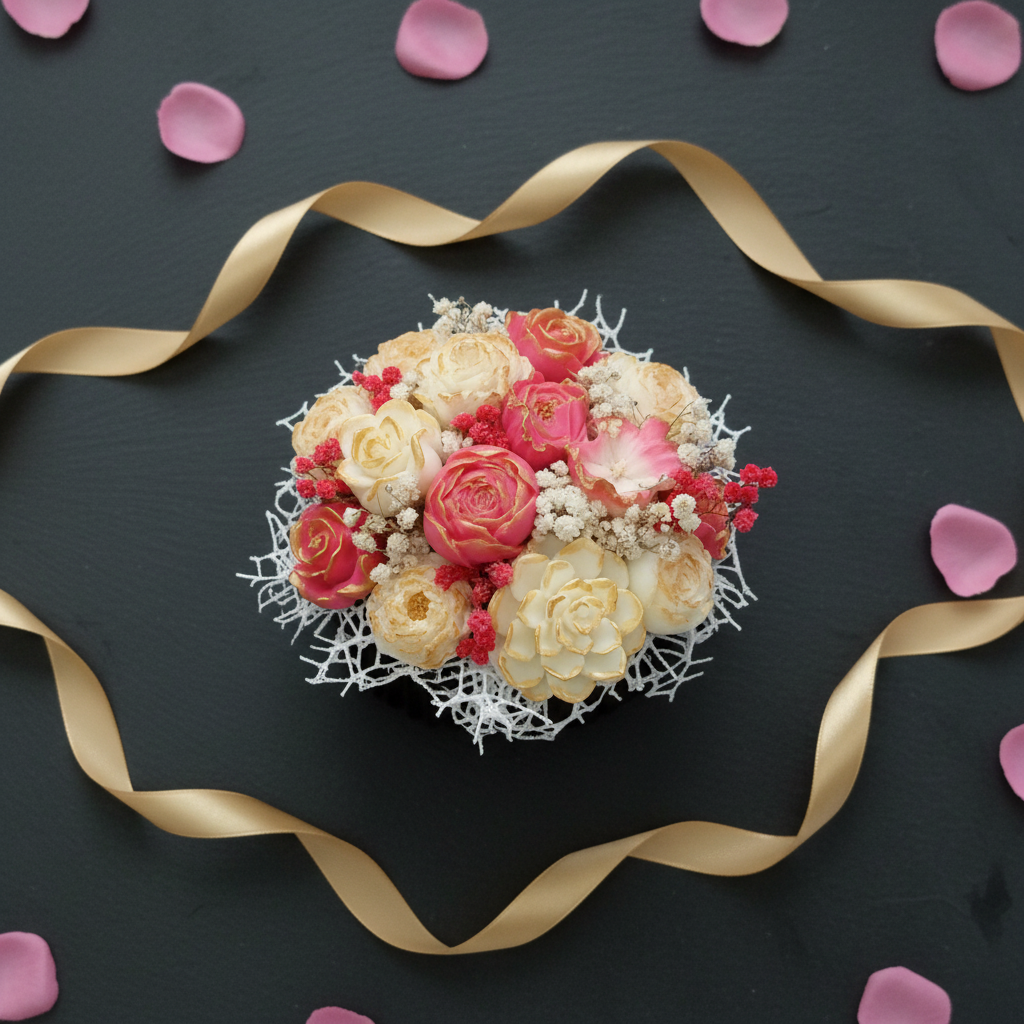 Flowerbox — flat lay dark slate